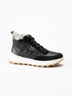 Legero - T4 RUN - Svarta fodrade kängor i skinn