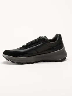 Legero - T4 Run - Svarta sportiga promenadskor i skinn