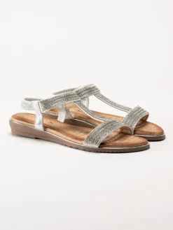 Lunar - 246ESTA - Silver strassandaler med T-sleif