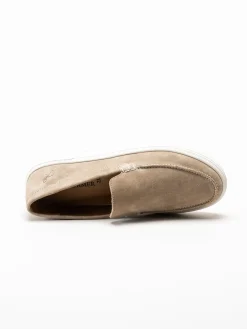 Marco Tozzi - Marco Tozzi by GMK - Beige slip on skor i mocka