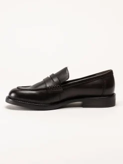 Marco Tozzi - Mörkbruna loafers i skinn