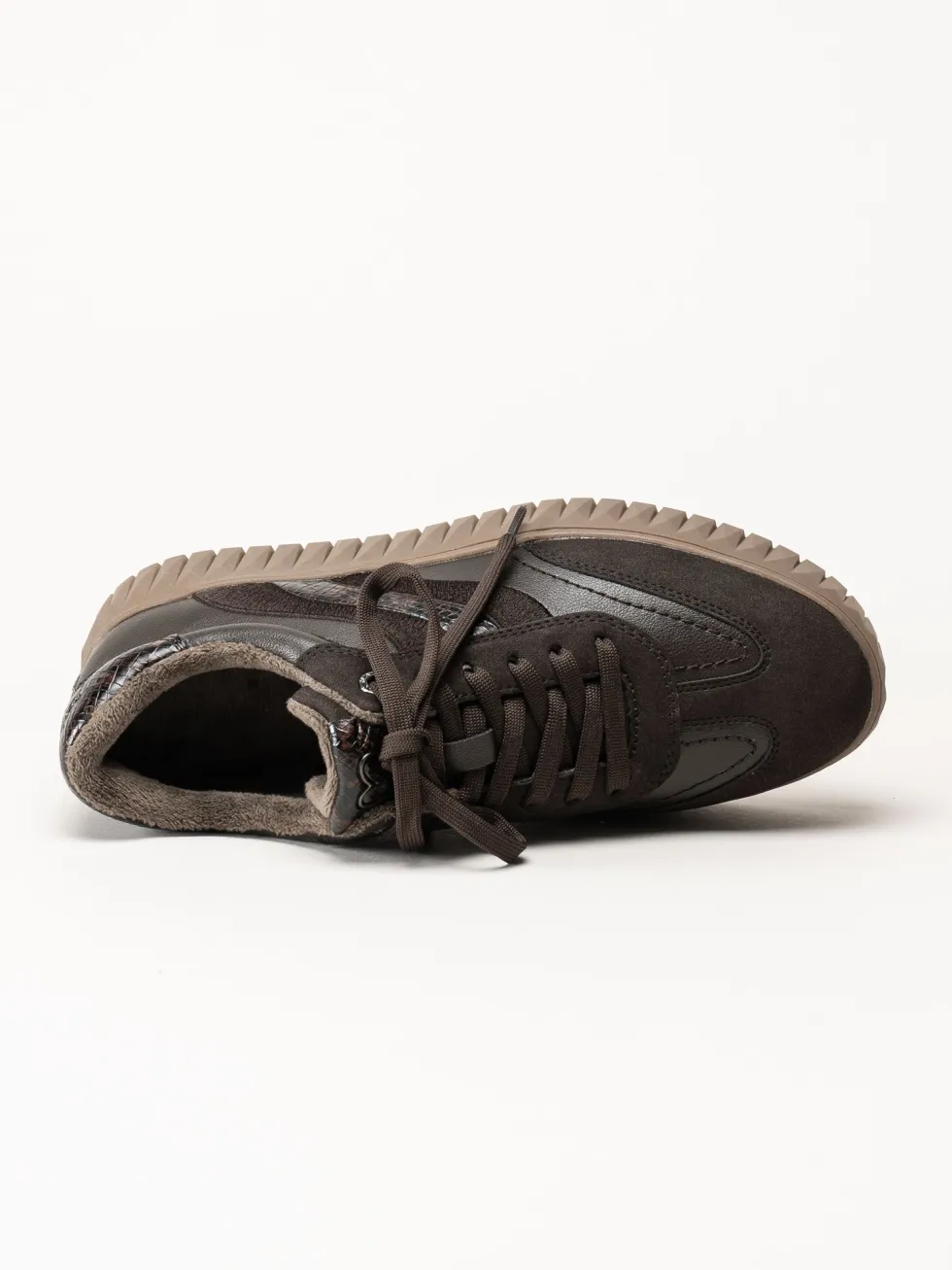 Marco Tozzi - Mörkbruna sneakers