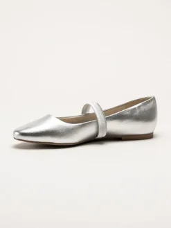 Marco Tozzi - Silverfärgade ballerinaskor