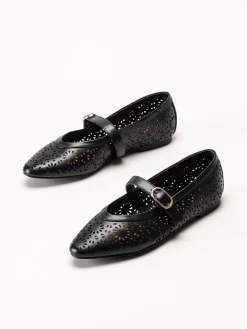 Marco Tozzi - Svarta ballerinaskor med sleif