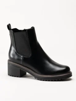 Marco Tozzi - Svarta boots med klack