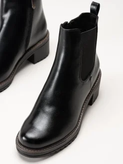 Marco Tozzi - Svarta boots med klack