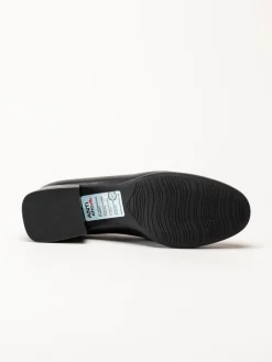 Marco Tozzi - Svarta loafers i skinn