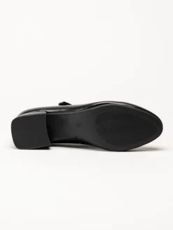 Marco Tozzi - Svarta pumps i skinnimitation