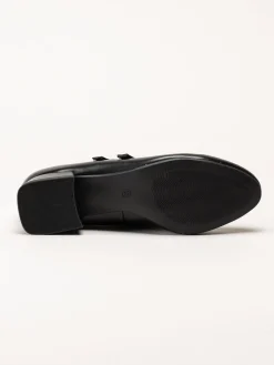 Marco Tozzi - Svarta pumps i skinnimitation
