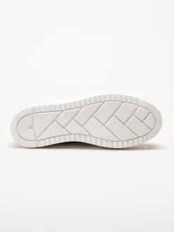 Marco Tozzi - Vita sneakers med beige detaljer