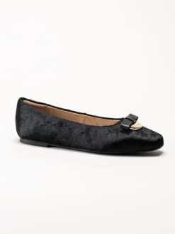 Novita - Manarola Pony - Svarta ballerina i koskinn