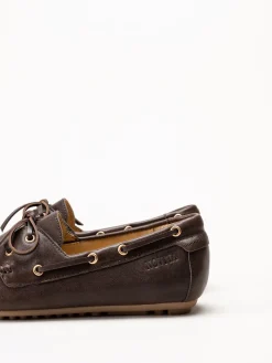 Novita - Palmi Sailor - Mörkbruna seglarskor i skinn