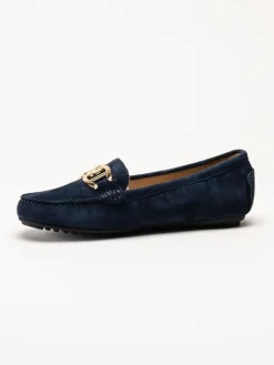 Novita - Parma Royal - Marinblå loafers i mocka
