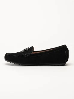 Novita - Parma - Svarta loafers i mocka