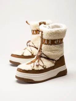 Pajar - Janie High - Beige varmfodrade höga boots