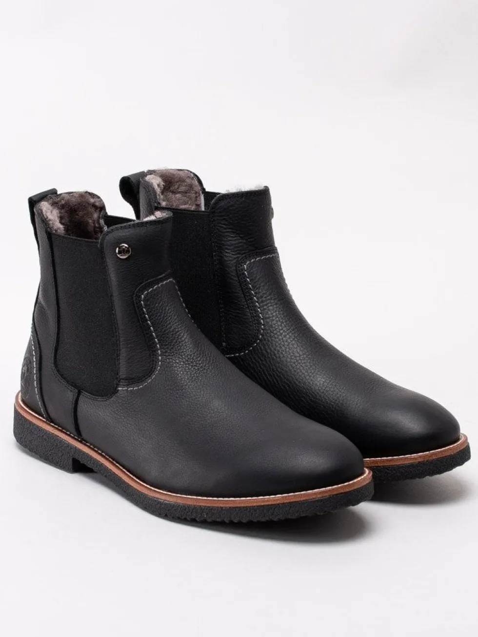 Panama Jack - Garnock Igloo C2 - Svarta fårskinnsfodrade boots i skinn
