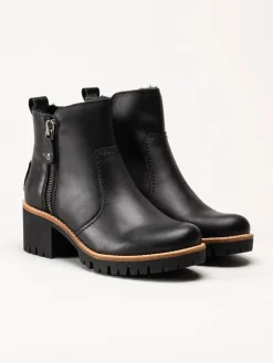 Panama Jack - Pauline Trav - Svarta varmfodrade boots i skinn