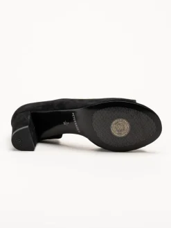 Peter Kaiser - Svarta peep toe pumps i mocka