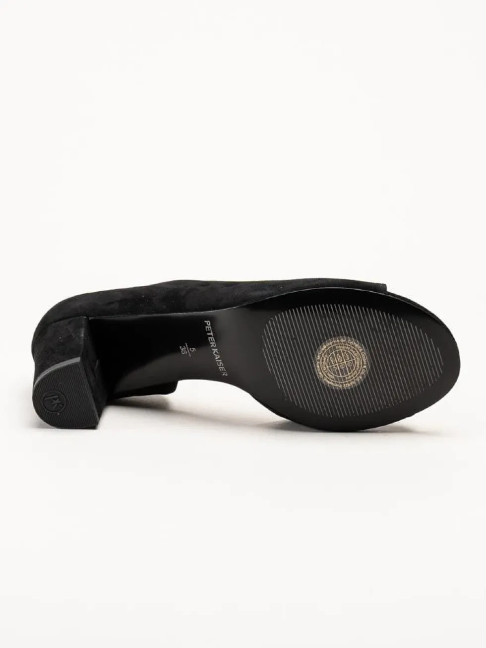 Peter Kaiser - Svarta peep toe pumps i mocka