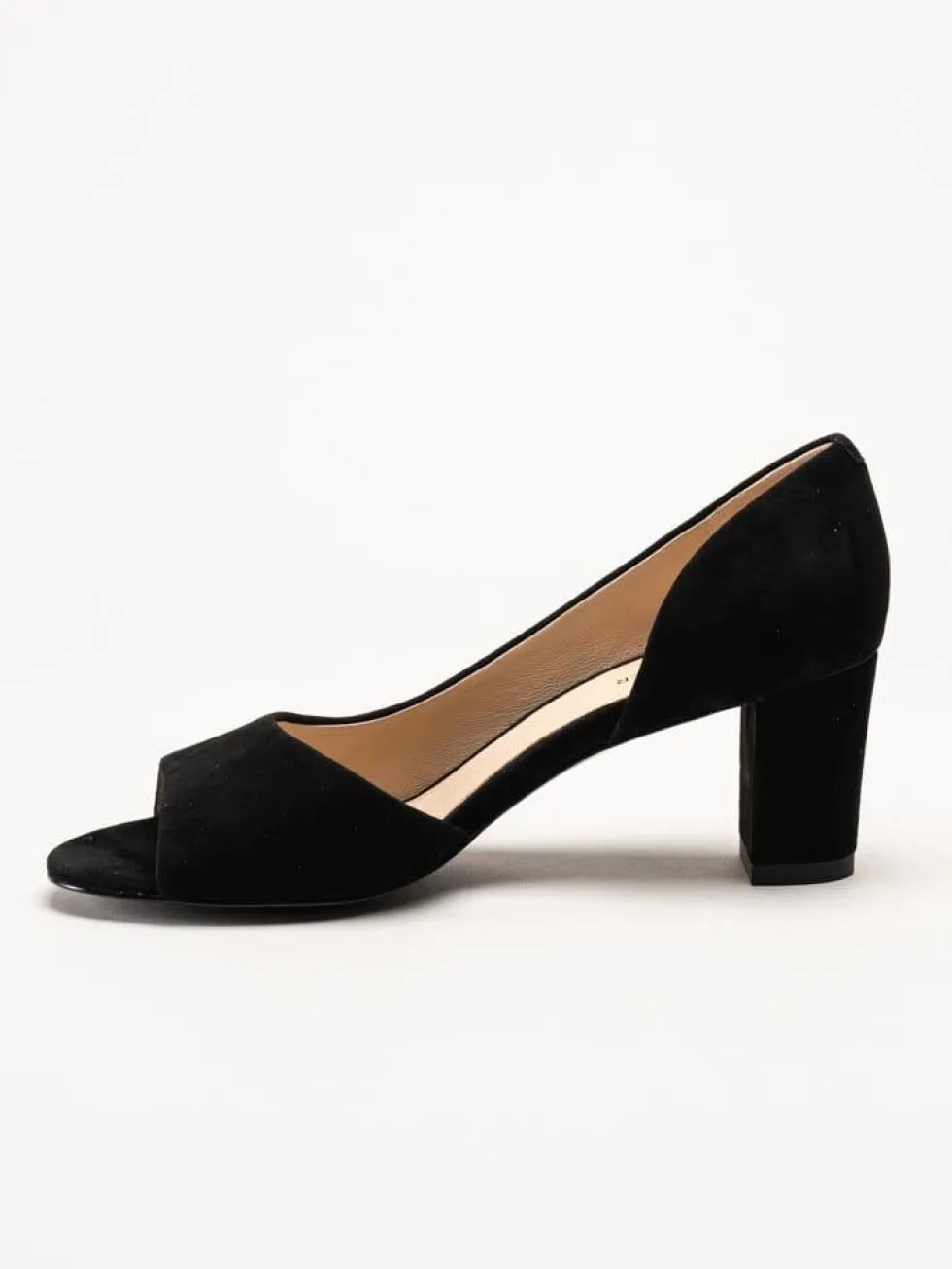 Peter Kaiser - Svarta peep toe pumps i mocka