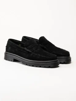 Playboy Footwear - Austin - Svarta loafers i mocka
