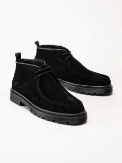 Playboy Footwear - Cowen - Svarta kängor i mocka