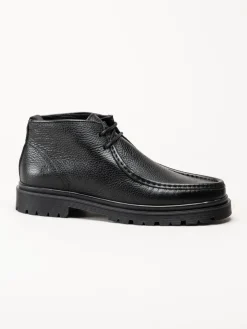 Playboy Footwear - Cowen - Svarta kängor i skinn