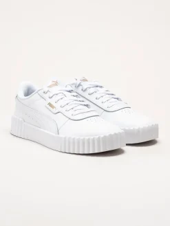 Puma - Carina 3.0 - Vita sneakers i skinnimitation