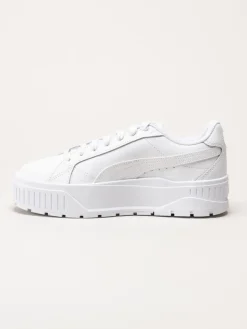 Puma - Karmen II L - Vita platåsneakers i skinn
