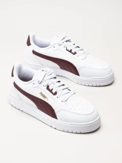 Puma - Shuffle Downtown - Vita sneakers med vinröda partier