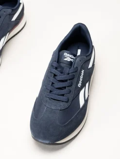 Reebok - World 70 - Mörkblå sneakers i mocka och textil