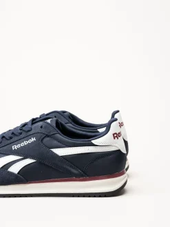 Reebok - World 70 - Mörkblå sneakers i mocka och textil