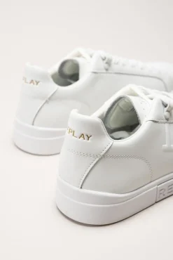 Replay - Polys M 1981 2 - Vita minimalistiska sneakers i skinn