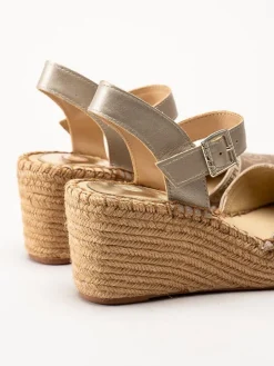 Replay - Susan RBJ2 - Platinfärgade kilklackade espadrillos