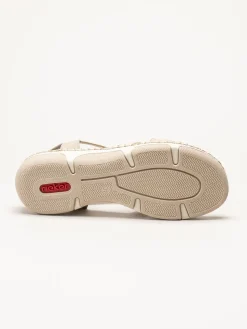 Rieker - Beige dekorerad sandal