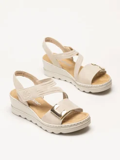 Rieker - Beige sandaletter