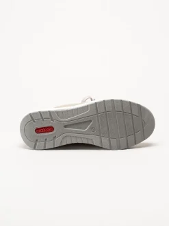 Rieker - Beige sneakers i skinnimitation