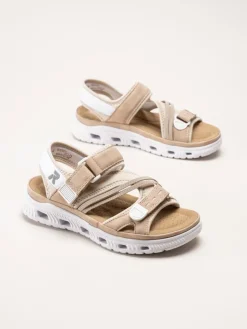 Rieker - Beige sportiga sandaler