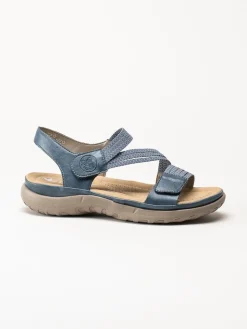 Rieker - Blå sandaler med resårremmar