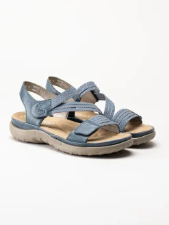 Rieker - Blå sandaler med resårremmar