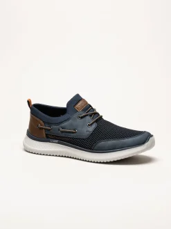 Rieker - Blå sneakers i textil