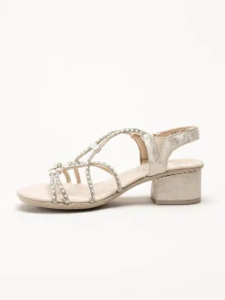 Rieker - Guldfärgade sandaletter