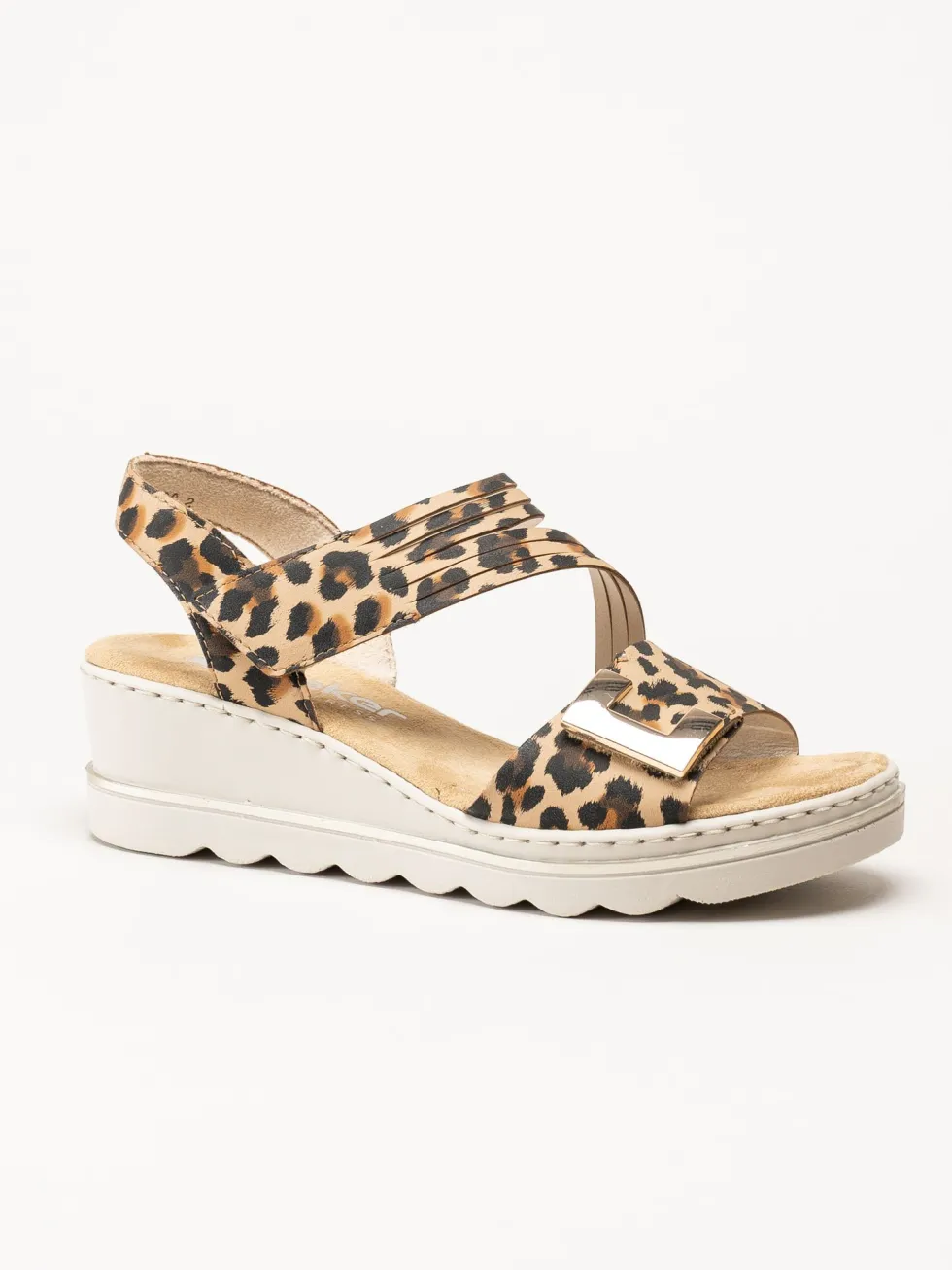 Rieker - Leopardmönstrade sandaletter
