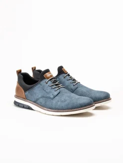 Rieker - Ljusblå slip on sneakers
