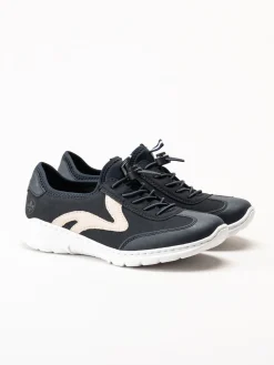 Rieker - Mörkblå slip on sneakers