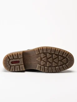 Rieker - Mörkbruna chelsea boots i oljat skinn