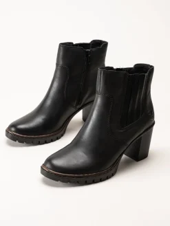 Rieker - Svarta boots i skinn