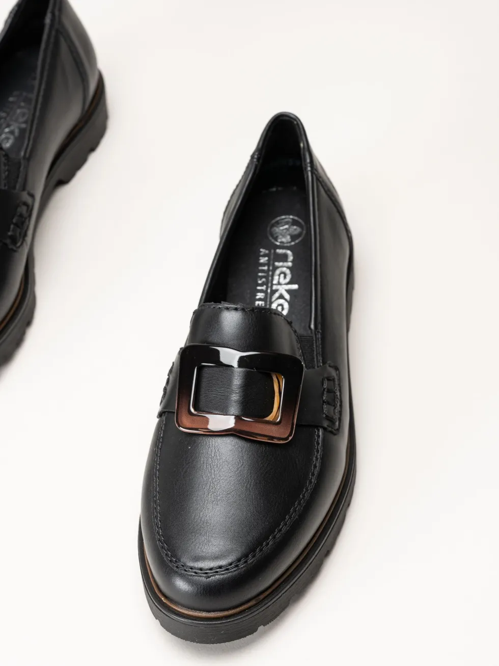 Rieker - Svarta loafers