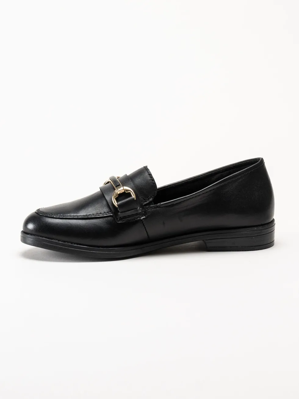 Rieker - Svarta loafers i skinn