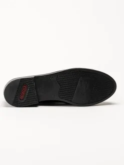Rieker - Svarta loafers i skinn
